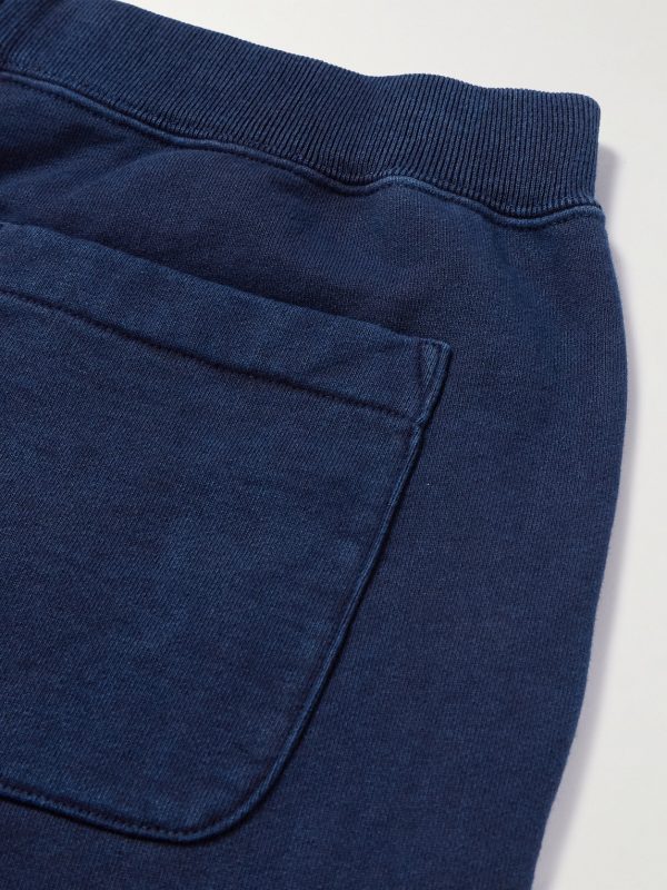 Tapered Indigo-Dyed Cotton-Jersey Sweatpants - CU Tapered Indigo-Dyed Cotton-Jersey Sweatpants - CU