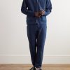 Tapered Indigo-Dyed Cotton-Jersey Sweatpants - OU Tapered Indigo-Dyed Cotton-Jersey Sweatpants - OU
