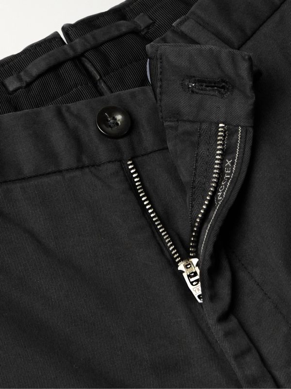 Tapered Stretch-Cotton Twill Trousers - E1 Tapered Stretch-Cotton Twill Trousers - E1