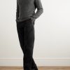 Tapered Stretch-Cotton Twill Trousers - OU Tapered Stretch-Cotton Twill Trousers - OU