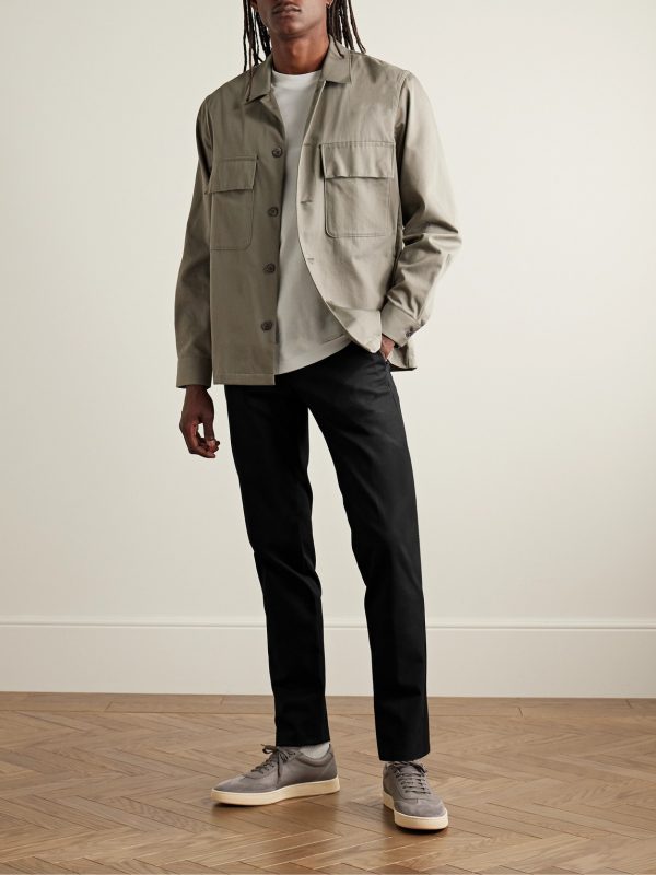 Slim-Fit Twill Trousers - OU Slim-Fit Twill Trousers - OU