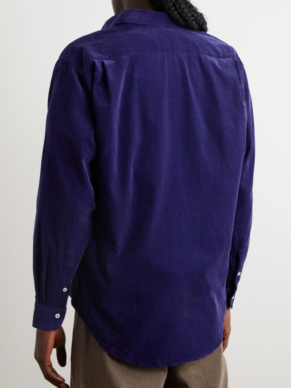Button-Down Collar Cotton-Corduroy Shirt - BK Button-Down Collar Cotton-Corduroy Shirt - BK
