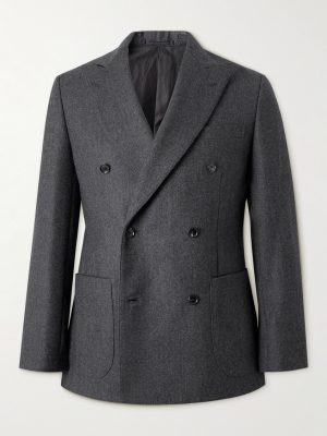 Double-Breasted Wool Suit Jacket Double-Breasted Wool Suit Jacket