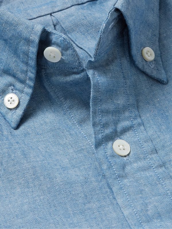 Button-Down Collar Cotton-Chambray Shirt - CU