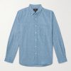 Button-Down Collar Cotton-Chambray Shirt