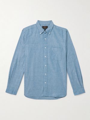 Button-Down Collar Cotton-Chambray Shirt Button-Down Collar Cotton-Chambray Shirt
