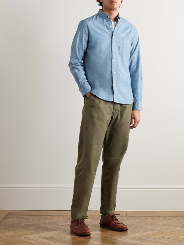 Button-Down Collar Cotton-Chambray Shirt - OU