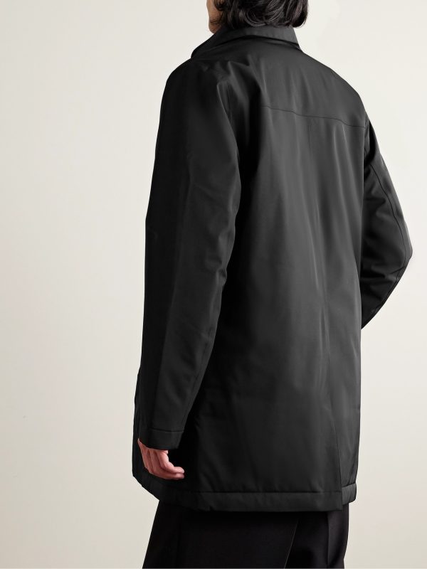 Blake 8240 Coated-Twill Trench Coat - BK
