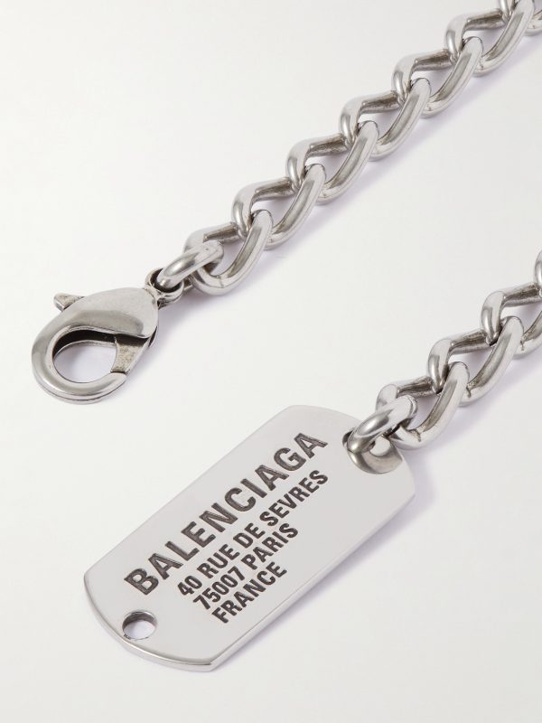 Antiqued Silver-Tone Chain Necklace - CU