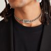 Antiqued Silver-Tone Chain Necklace - FR