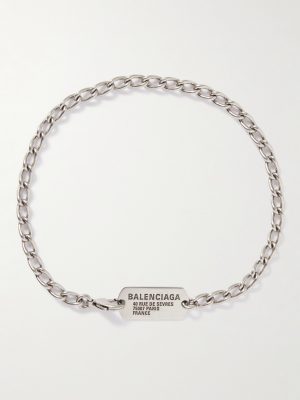 Antiqued Silver-Tone Chain Necklace