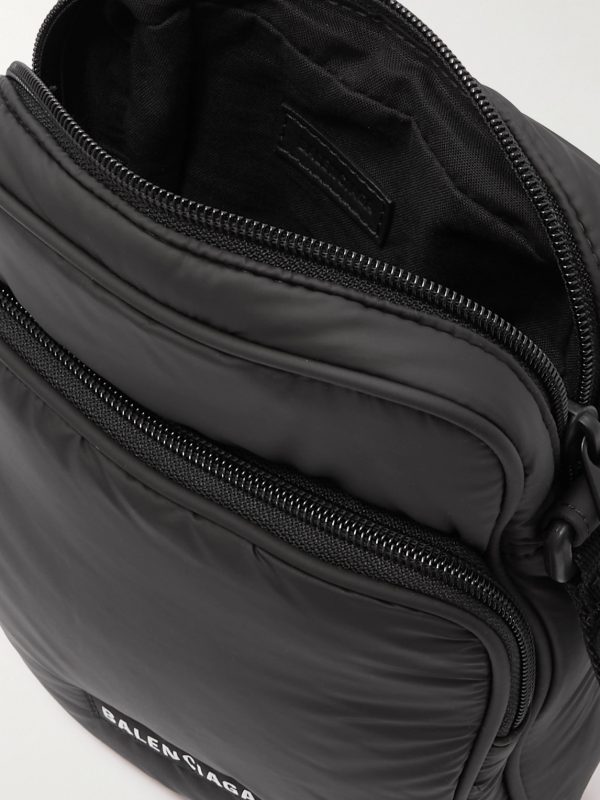 Explorer Logo-Appliquéd Padded Nylon Messenger Bag - E1 Explorer Logo-Appliquéd Padded Nylon Messenger Bag - E1
