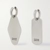 Tags Antiqued Silver-Tone Earrings - BK