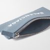 Logo-Print Full-Grain Leather Cardholder with Lanyard - E1