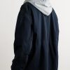 Oversized Jersey-Trimmed Distressed Organic Cotton-Blend Gabardine Parka - BK Oversized Jersey-Trimmed Distressed Organic Cotton-Blend Gabardine Parka - BK