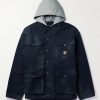 Oversized Jersey-Trimmed Distressed Organic Cotton-Blend Gabardine Parka Oversized Jersey-Trimmed Distressed Organic Cotton-Blend Gabardine Parka