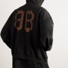 Crypto Logo-Print Bleached Cotton-Jersey Hoodie - BK Crypto Logo-Print Bleached Cotton-Jersey Hoodie - BK