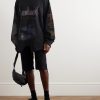 Oversized Distressed Printed Cotton-Jersey Hoodie - OU Oversized Distressed Printed Cotton-Jersey Hoodie - OU
