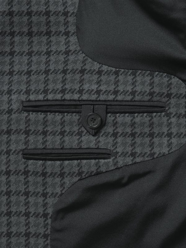 Oversized Houndstooth Knitted Blazer - E2 Oversized Houndstooth Knitted Blazer - E2