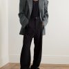 Oversized Houndstooth Knitted Blazer - OU Oversized Houndstooth Knitted Blazer - OU