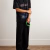 Upside Down Distressed Printed Cotton-Jersey T-Shirt - OU