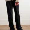 Elijah Straight-Leg Wool-Twill Trousers - BK Elijah Straight-Leg Wool-Twill Trousers - BK