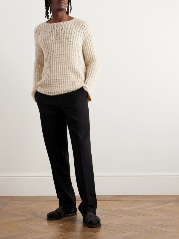 Elijah Straight-Leg Wool-Twill Trousers - OU Elijah Straight-Leg Wool-Twill Trousers - OU