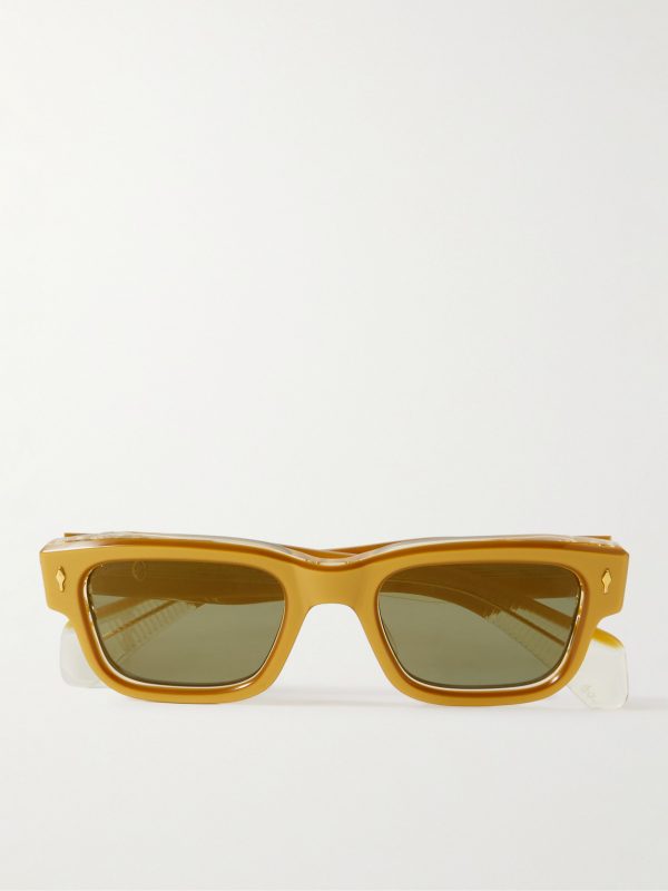 Jeff Square-Frame Acetate and Gold-Tone Sunglasses