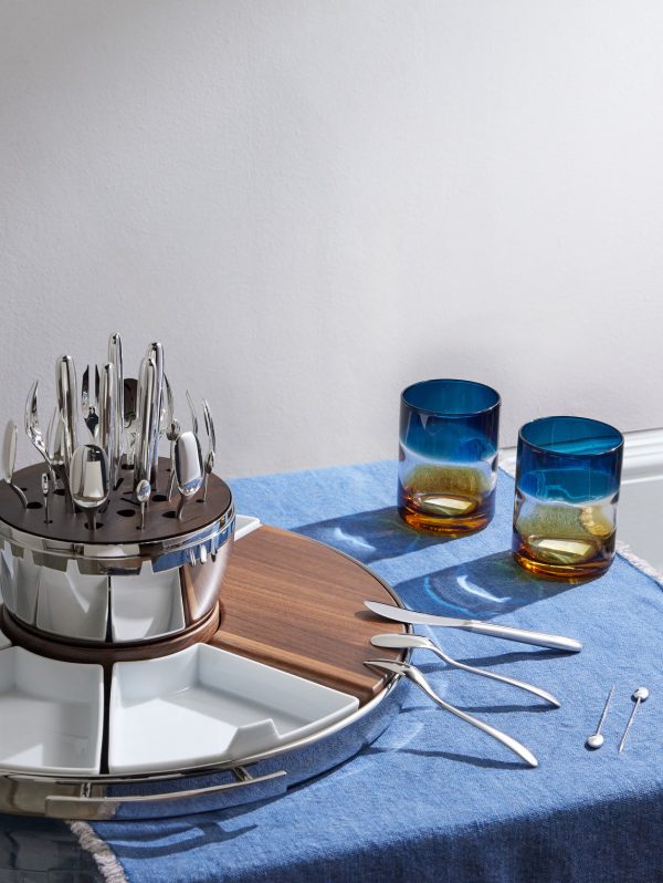 MOOD Party Silver-Plated Flatware Set with Case - OU MOOD Party Silver-Plated Flatware Set with Case - OU