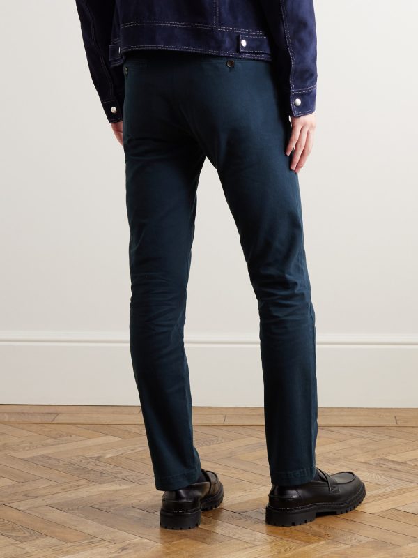Adam Slim-Fit Cotton-Blend Twill Chinos - BK Adam Slim-Fit Cotton-Blend Twill Chinos - BK
