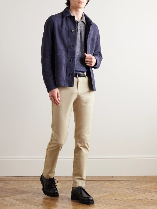 Samuel Straight-Leg Cotton-Blend Twill Chinos - OU Samuel Straight-Leg Cotton-Blend Twill Chinos - OU