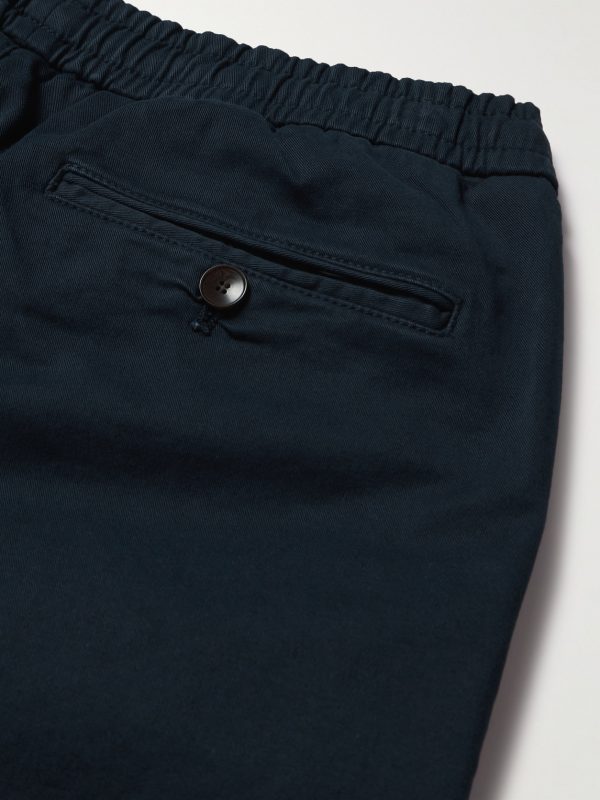 Straight-Leg Cotton-Blend Twill Drawstring Trousers - CU Straight-Leg Cotton-Blend Twill Drawstring Trousers - CU
