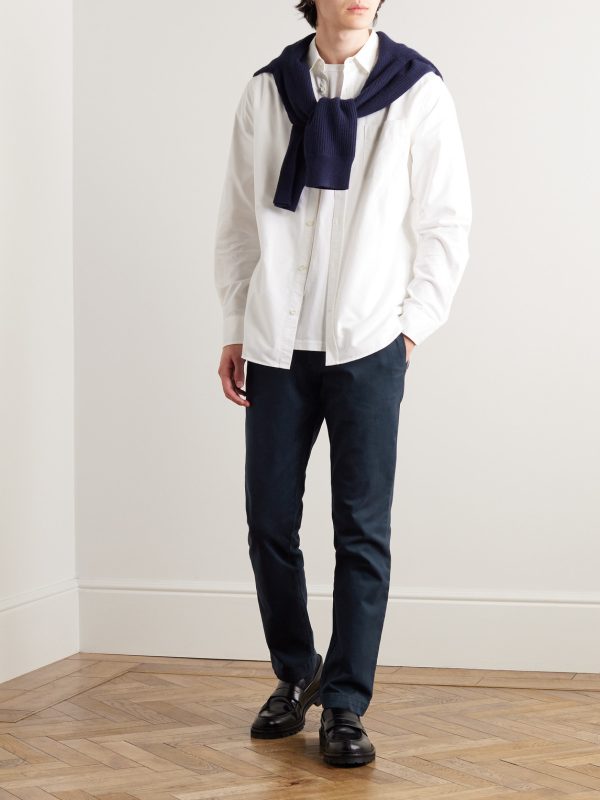 Straight-Leg Cotton-Blend Twill Drawstring Trousers - OU Straight-Leg Cotton-Blend Twill Drawstring Trousers - OU