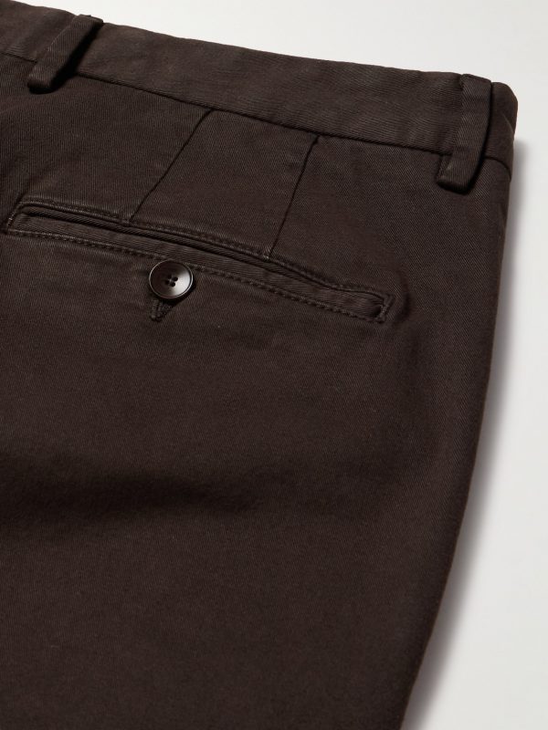 Straight-Leg Cotton-Blend Twill Chinos - CU
