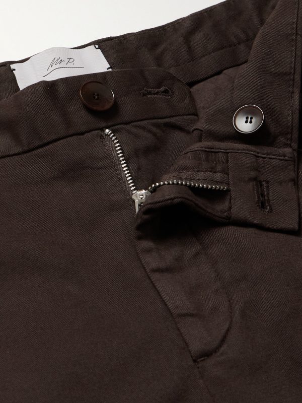 Straight-Leg Cotton-Blend Twill Chinos - E1