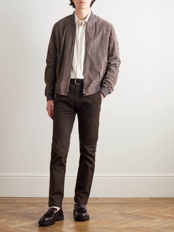 Straight-Leg Cotton-Blend Twill Chinos - OU