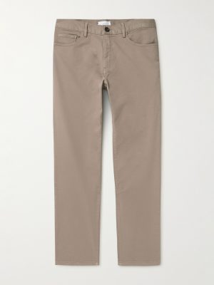 Straight-Leg Cotton-Blend Twill Chinos