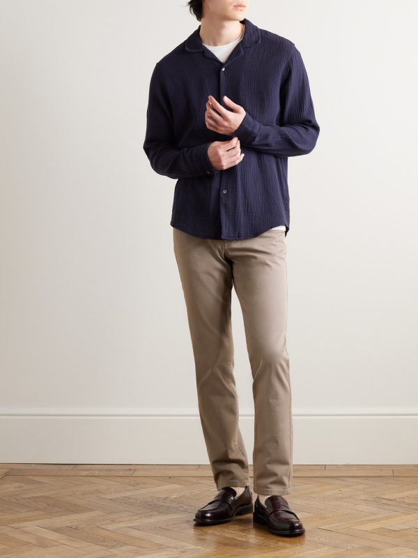 Straight-Leg Cotton-Blend Twill Chinos - OU