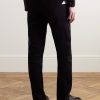 Straight-Leg Cotton-Blend Twill Drawstring Trousers - BK
