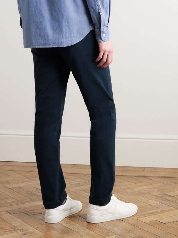Samuel Straight-Leg Cotton-Blend Twill Chinos - BK Samuel Straight-Leg Cotton-Blend Twill Chinos - BK