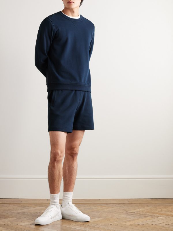 Straight-Leg Cotton-Jersey Drawstring Shorts - OU Straight-Leg Cotton-Jersey Drawstring Shorts - OU