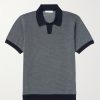 Honeycomb-Knit Organic Cotton Polo Shirt
