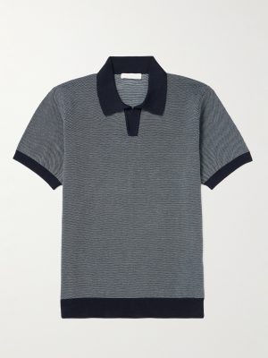 Honeycomb-Knit Organic Cotton Polo Shirt