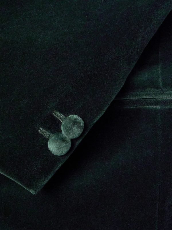 Cotton-Blend Velvet Tuxedo Jacket - CU