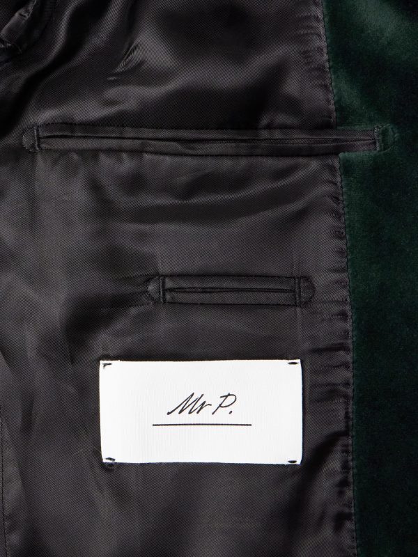 Cotton-Blend Velvet Tuxedo Jacket - E2