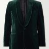 Cotton-Blend Velvet Tuxedo Jacket