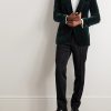 Cotton-Blend Velvet Tuxedo Jacket - OU