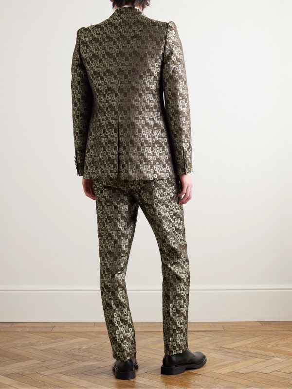 Slim-Fit Metallic Jacquard Tuxedo - BK Slim-Fit Metallic Jacquard Tuxedo - BK