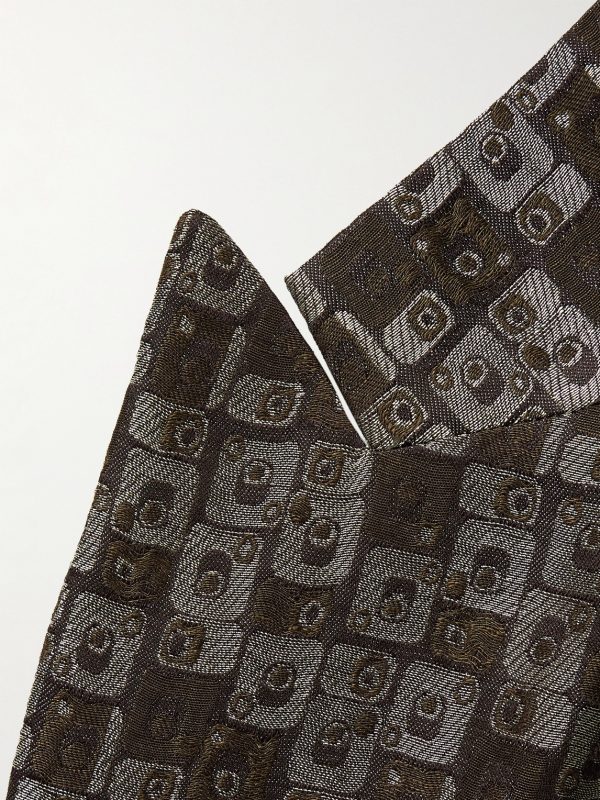 Slim-Fit Metallic Jacquard Tuxedo - E1 Slim-Fit Metallic Jacquard Tuxedo - E1