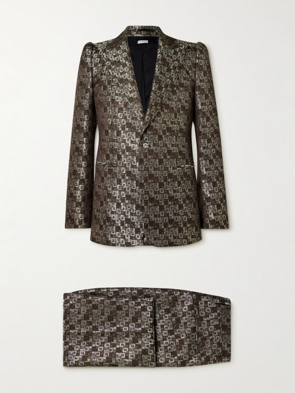Slim-Fit Metallic Jacquard Tuxedo Slim-Fit Metallic Jacquard Tuxedo